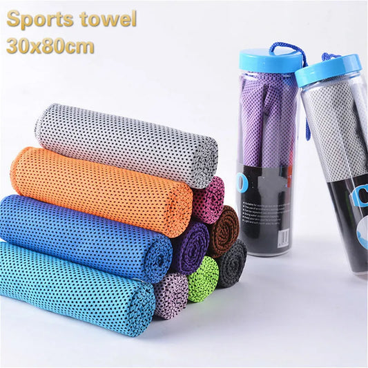 Colors Men And Women Gym Club Yoga Sports Cold Washcloth Running Football Basketball Cooling Ice Beach Towel Lovers Gift Toallas