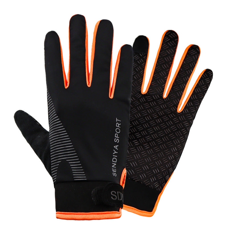 Summer ice silk riding gloves