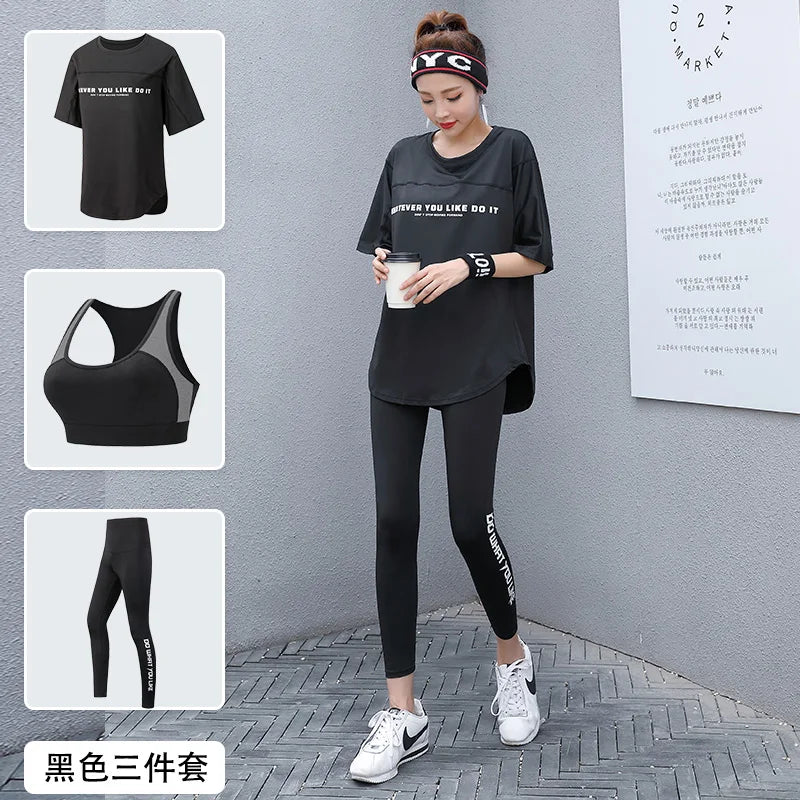 Plus Size 2/3 Piece Fitness Sportswear Set